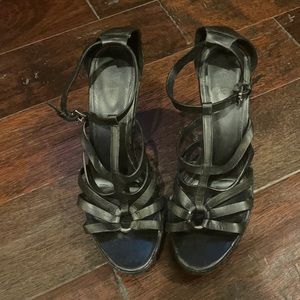 Gently Loved Coach Black Leather Sandals